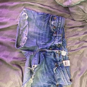 Blue jean shorts